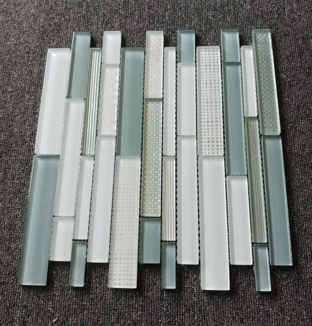 High Quality Mix Color Glass Mosaic Tile for Glass Subway Tile Backsplash