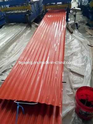 ISO Certification Blue Color Curved Corrugated Colored Galvanized Roofing Sheet