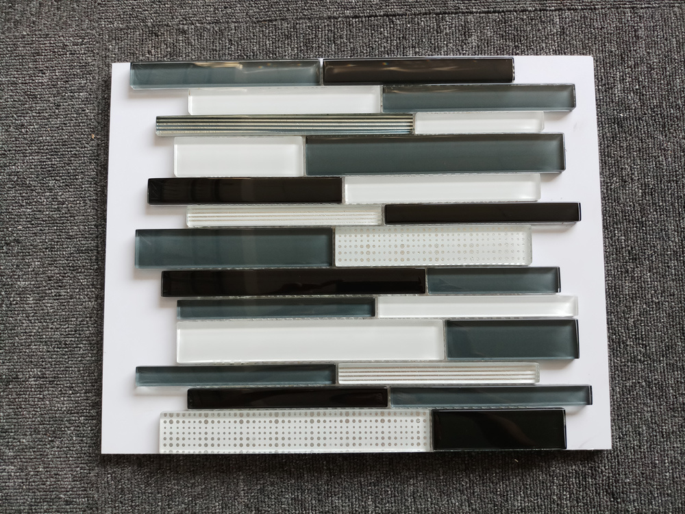 High Quality Mix Color Glass Mosaic Tile for Glass Subway Tile Backsplash