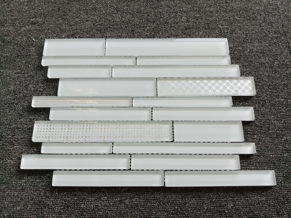 High Quality Mix Color Glass Mosaic Tile for Glass Subway Tile Backsplash