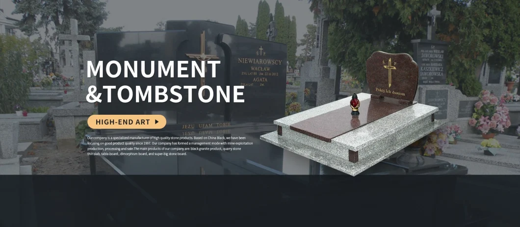 Tombstone-Russian -China Black Hebei Black Shanxi Black Granite