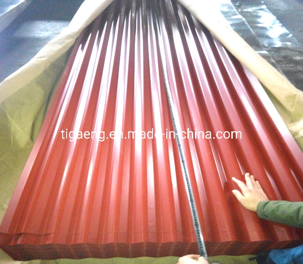 ISO Certification Blue Color Curved Corrugated Colored Galvanized Roofing Sheet