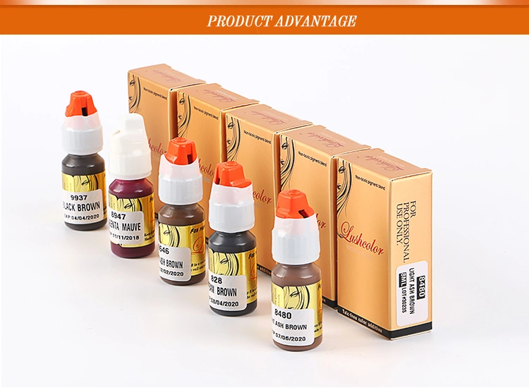 Lushcolor Organic Permanent Makeup Pigments for Eyebrow Lip Micropigmentation