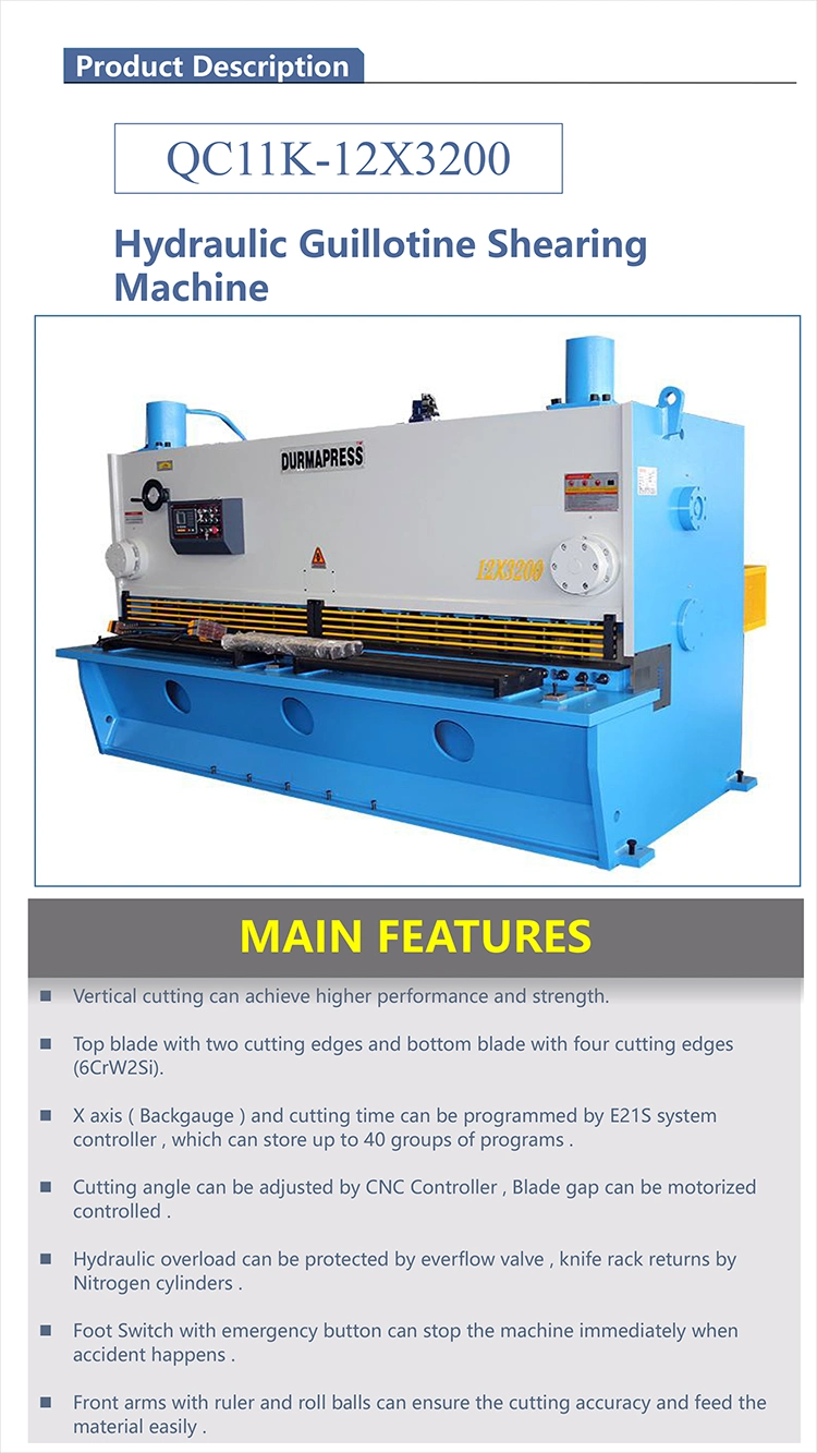 Metal Shears Shearing Machine for Sale From Accurl QC11K Series Hydraulic Shears