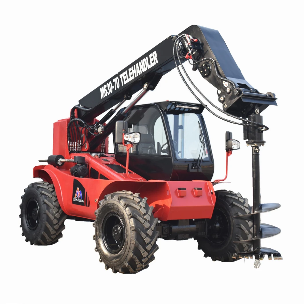 Chinese 4 Wheel Drive All Terrain Hedge Trimmer Telehandler M630-70 Telescopic Forklift Handler