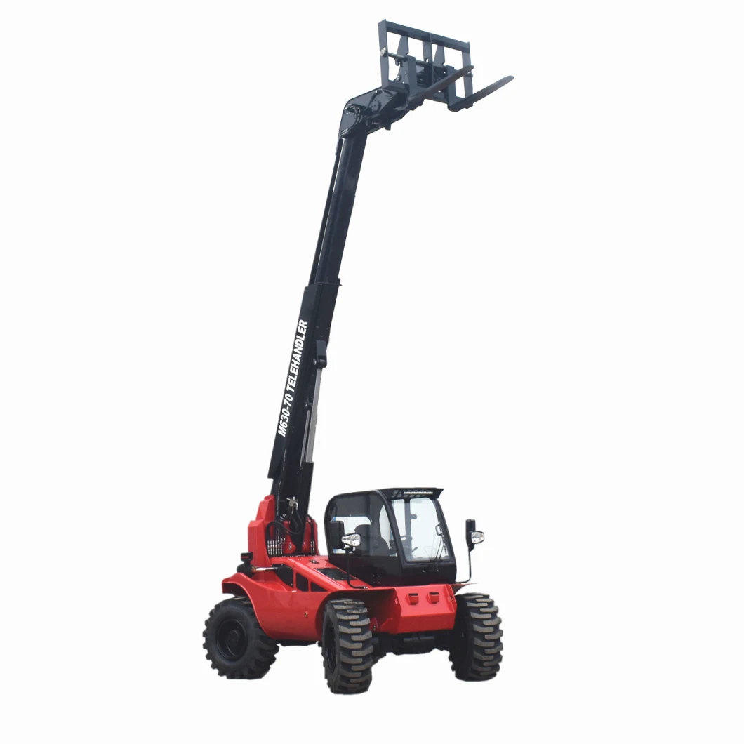 Chinese 4 Wheel Drive All Terrain Hedge Trimmer Telehandler M630-70 Telescopic Forklift Handler