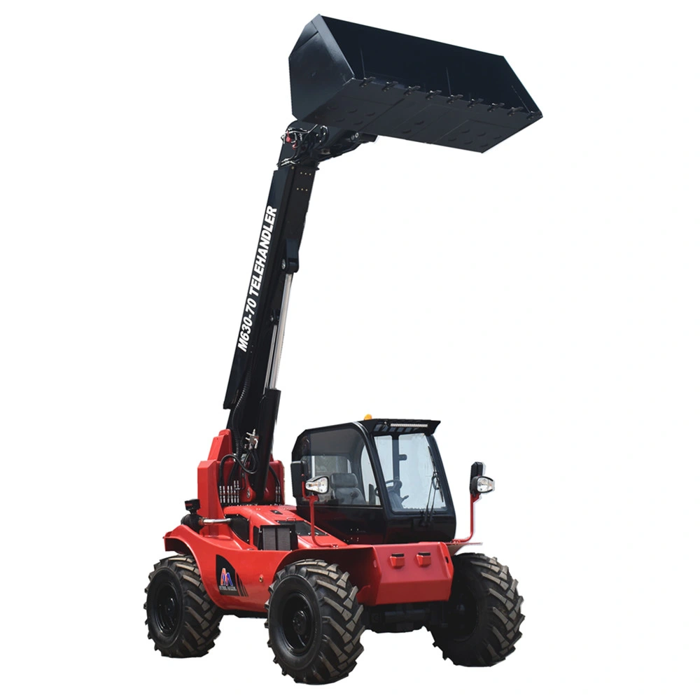 Chinese 4 Wheel Drive All Terrain Hedge Trimmer Telehandler M630-70 Telescopic Forklift Handler