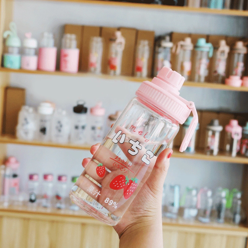 Reusable Water Drinking Glass Bottle Juice Beverage Frosted Glass Water Bottle with Private Label
