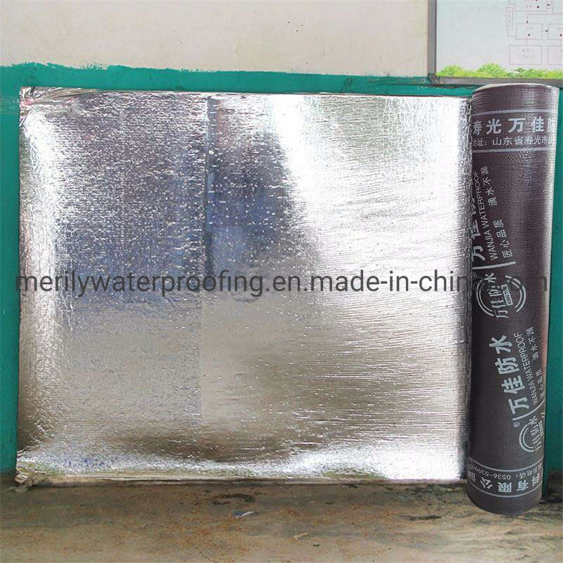 PE/Aluminium Surface Self Adhesive Paper Modified Bitumen Waterproof Material