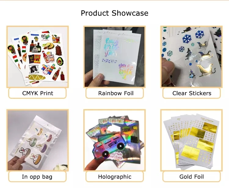 Custom Decorative Transparent Sticker Personalized Clear Sticker Sheets Kiss Cut Sticker Sheet Printing