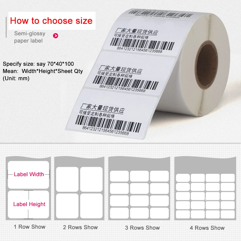 Craft Art Semi-Gloss Paper Label Printable Custom Die-Cut Size