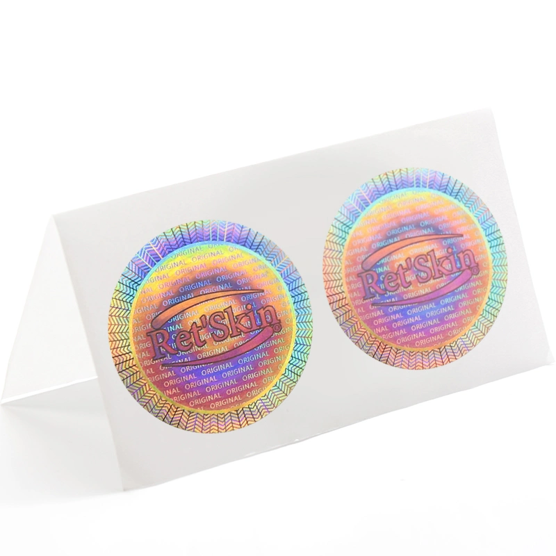 Custom 3D Holographic Foil Label Anti-Counterfeiting Transparent Hologram Stickers