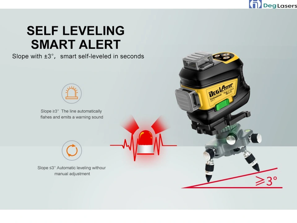 Close up Wall 4D Sticker Remote Control Self-Leveling 16 Lines Green Light Laser Level