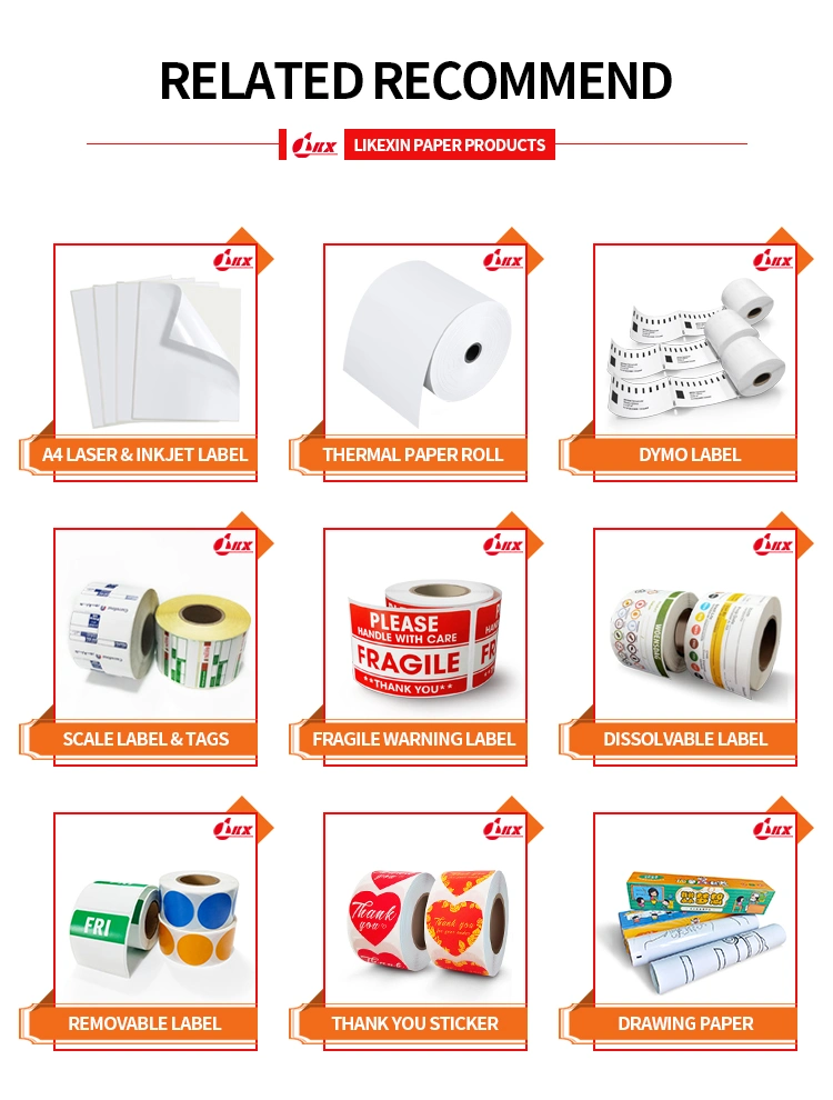 Hot Selling Self Adhesive Paper Custom Round Thank You Label Thermal Paper Sticker Roll