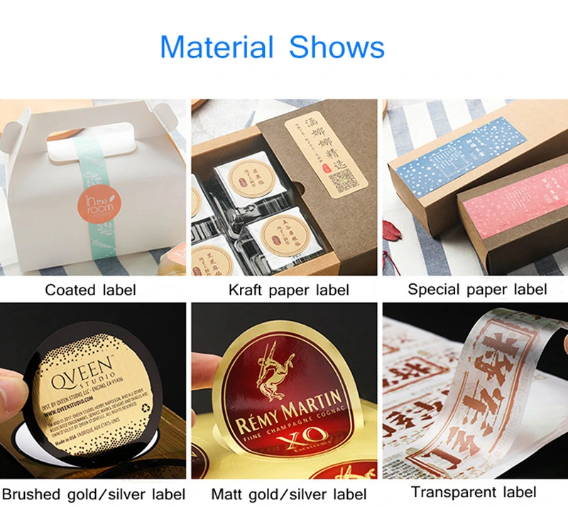 Factory Custom Logo Wine Bottle Label Sticker in Roll Packaging