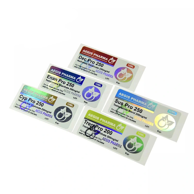 Custom Durable E-Co Friendly Medicine Pharma Drug Hologram Vial Label