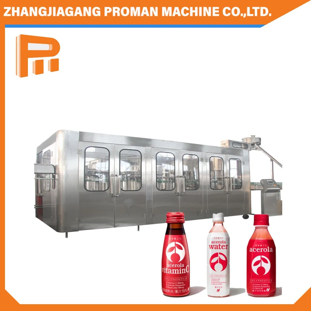 Fully Automatic Fruit Juice Vitamin Water Flavour Juice Pet Bottle Glass Bottle Filling Machine