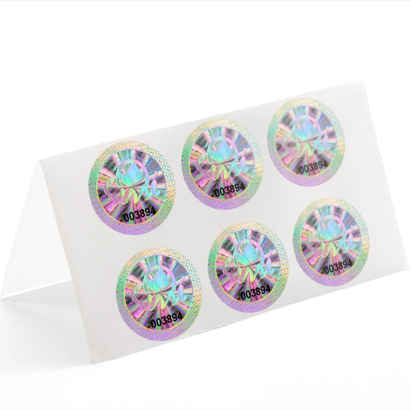 Custom 3D Holographic Foil Label Anti-Counterfeiting Transparent Hologram Stickers
