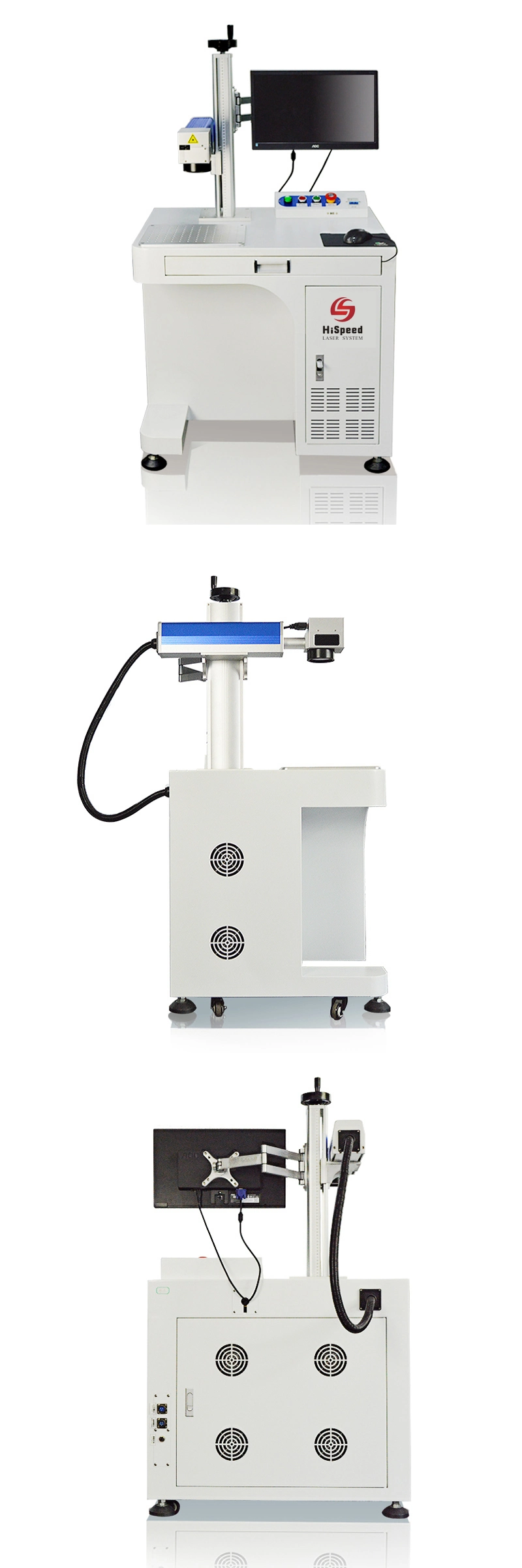 Environmentally Laser Branding Machine for Metal Materials Fiber Laser Marking System Equipment