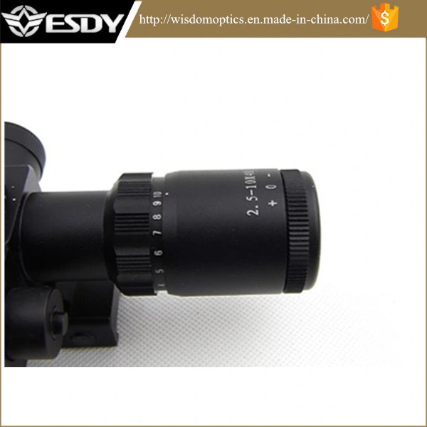 Optics Tactical Riflescope 2.5-10X40e with Green and Red Laser Sight
