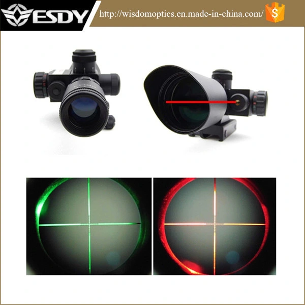 Optics Tactical Riflescope 2.5-10X40e with Green and Red Laser Sight