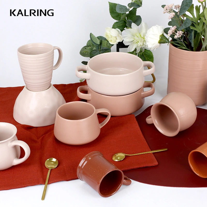 Ceramic Stoneware Tableware Coffee Mug Color Glaze Mug for Wholesale