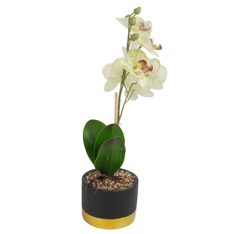 2020 New Arrive Home Tabletop Centerpiece Decor Potted Artificial Flowers with Ceramic Base