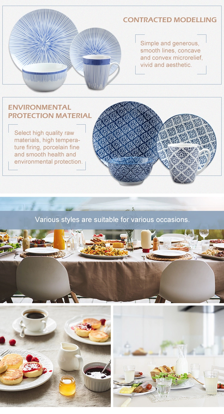 Royal Dinnerware Luxury Porcelain Cheap Custom Printed Ceramic Dinner Sets