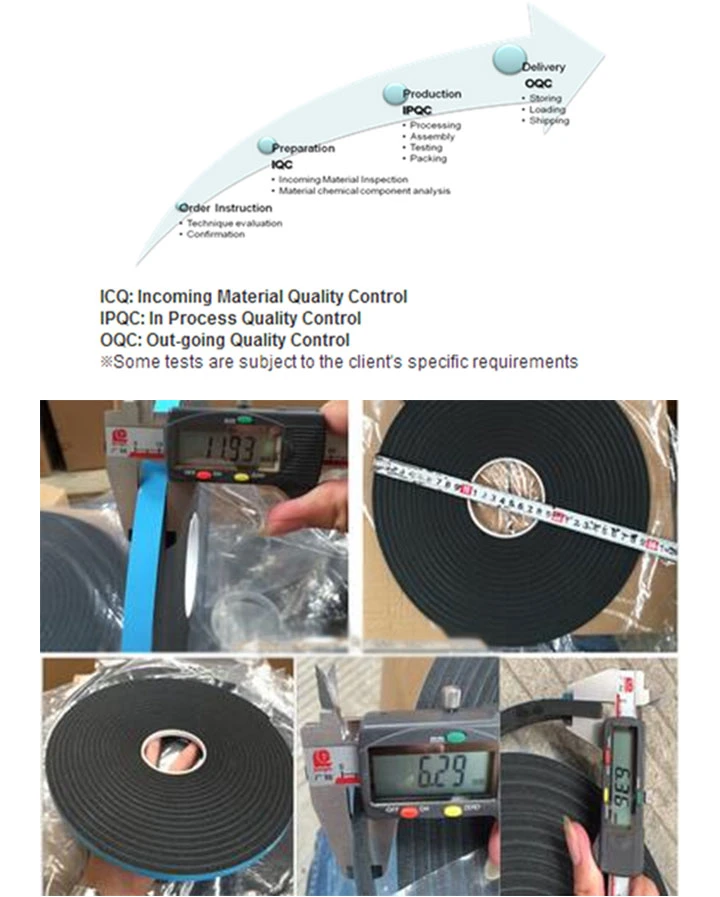 Black Rubber Weatherstrip Foam Tape for Window&Door