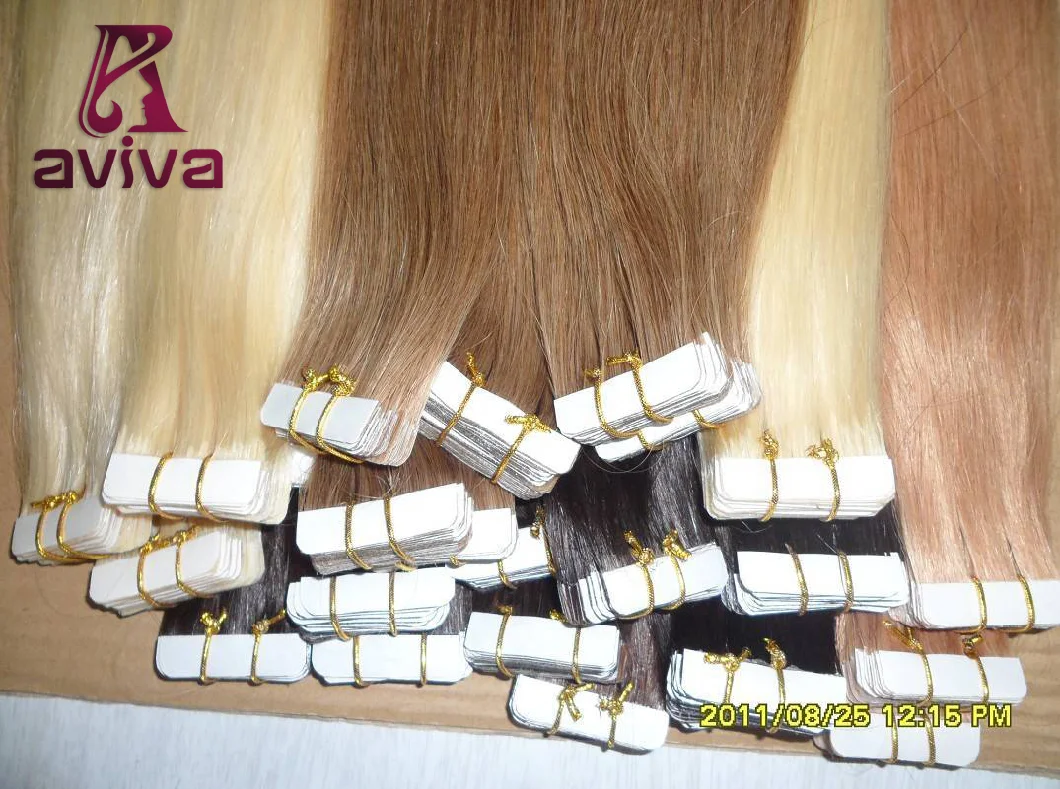 Seamless Tape Hair Extension Double Side Tape Hair Extension Tape in Human Hair Extensions