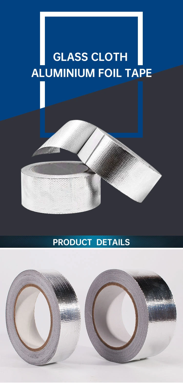 Aluminum Foil Duct Tape Heat Resistant Fireproof Aluminum Tape