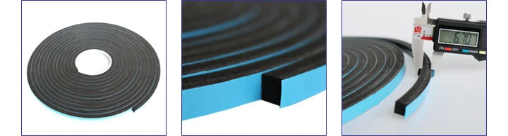 Black Rubber Weatherstrip Foam Tape for Window&Door