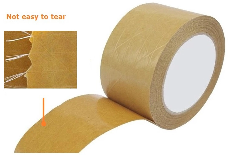 China Factory Price Water-Activated Kraft Paper Gummed Tape Custom Size for Carton Box Sealing