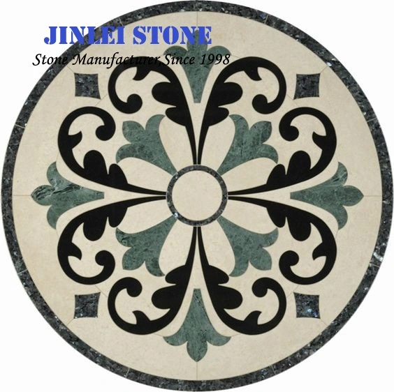 Popular Polished Water Jet Floor Medallions Patterns, Marble Floor Medallions Pattern Mosaic Tiles