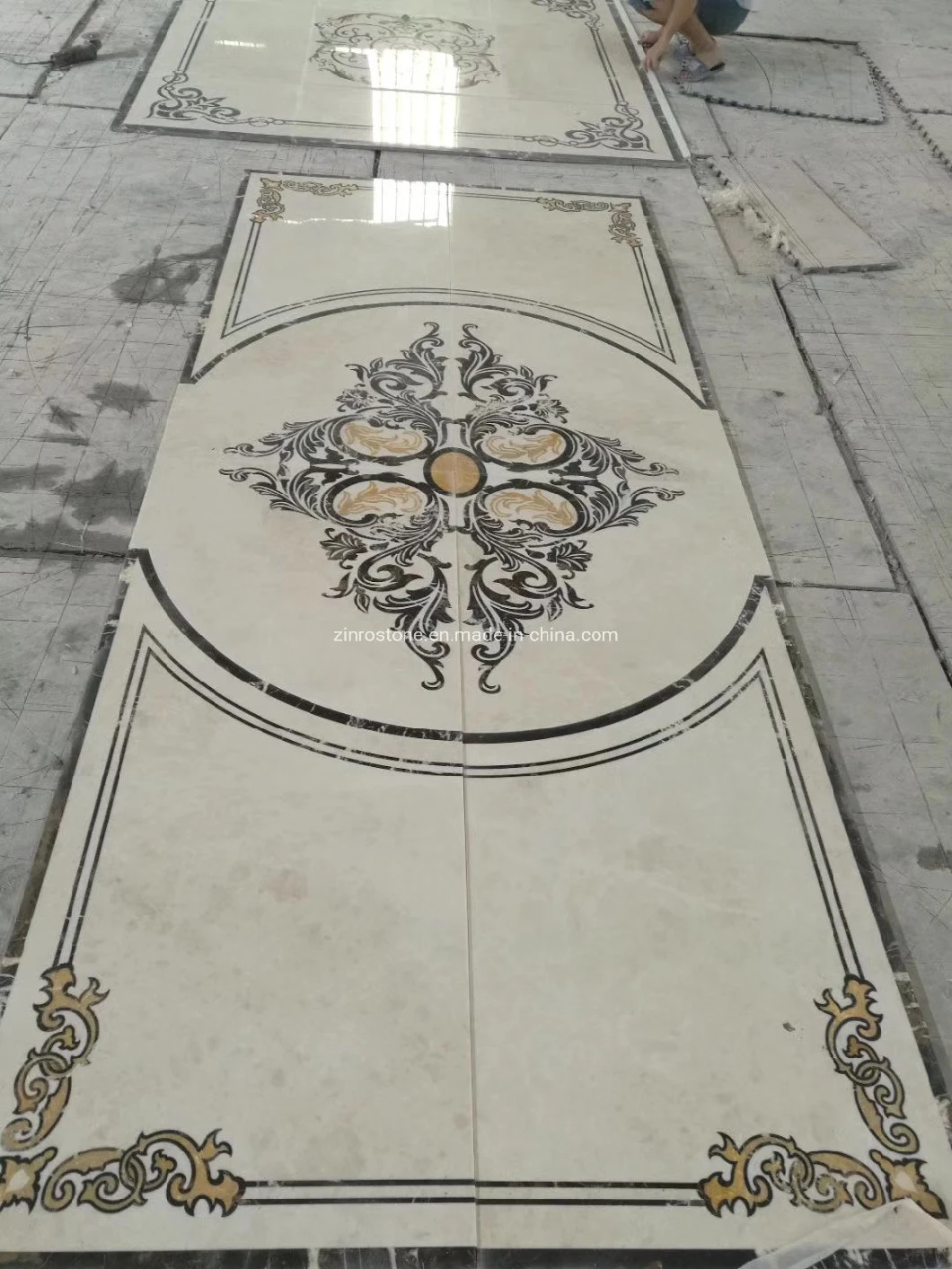 Natural Stone Waterjet Marble for Wall/Kitchen/Lobby/Slab/Tile/Mosaic Pattern/Border/Medallion /Floor Tile