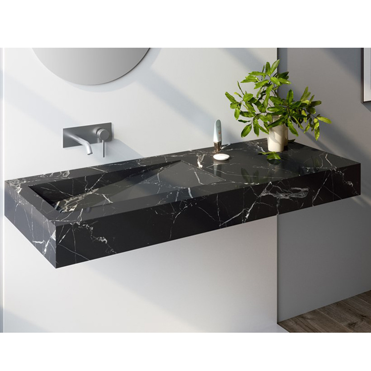 Chinese Marble Honed Surface Nero Marquina Marble Modern Design Bathroom Wall Tiles Black Marquina Marble