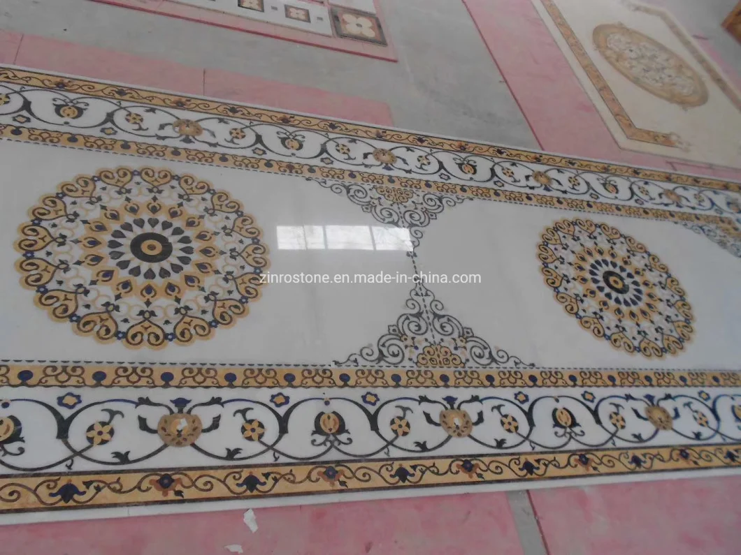 Natural Stone Waterjet Marble Tile for /Wall/Kitchen/Lobby/Slab/Tile/Mosaic Pattern/Border/Medallion Floor Tile