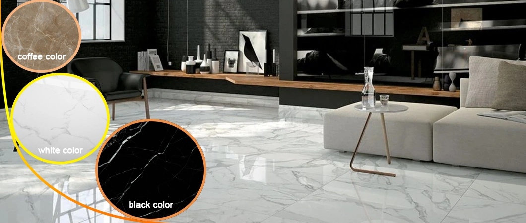 Matte Finish Commercial Marble Imitation Porcelain Large Floor Tiles