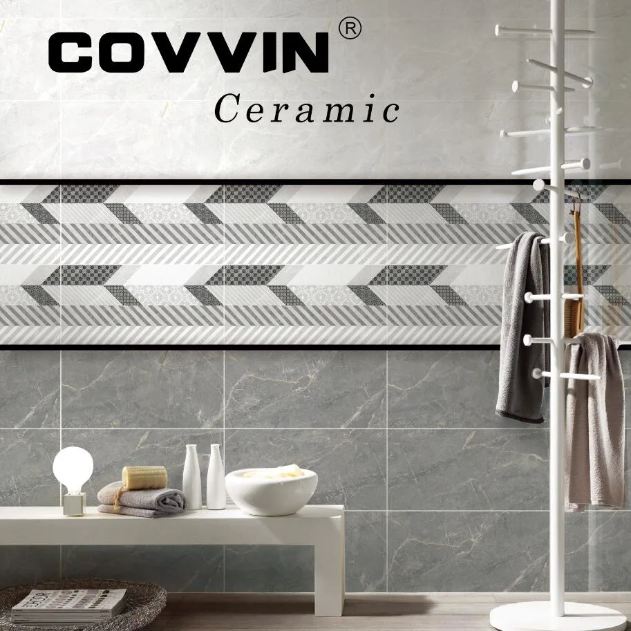 Marble Glazed Grey Bathroom and Kitchen Wall Floor Tiles (300*600mm)