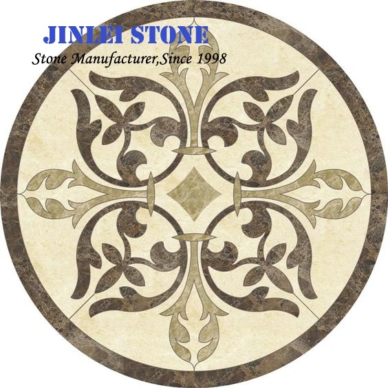 Popular Polished Water Jet Floor Medallions Patterns, Marble Floor Medallions Pattern Mosaic Tiles