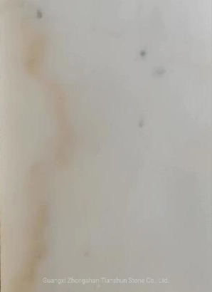 Laser Cut Gold Vein White Marble Indoor Tile, Marble Chips Inlay Flooring Tile Price