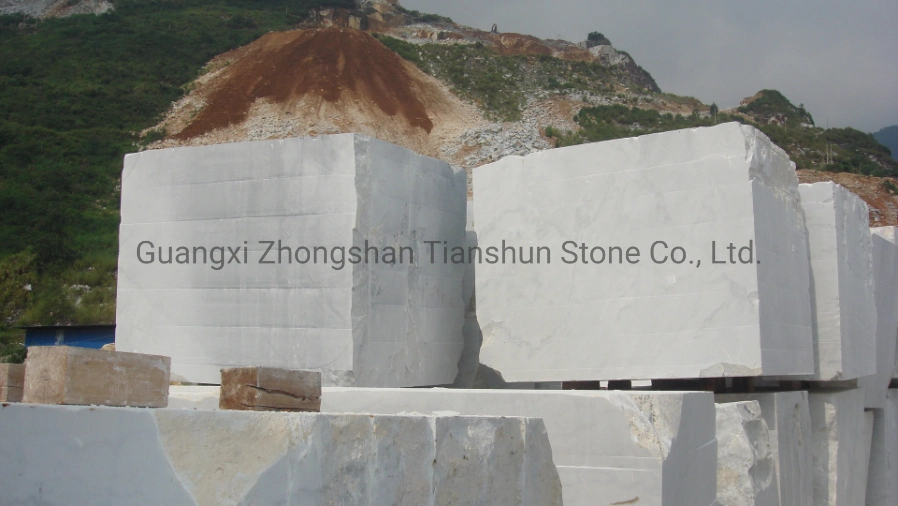 Outdoor White Grey Vein Marble Tiles Non-Slip Natural Stone Floor Tiles