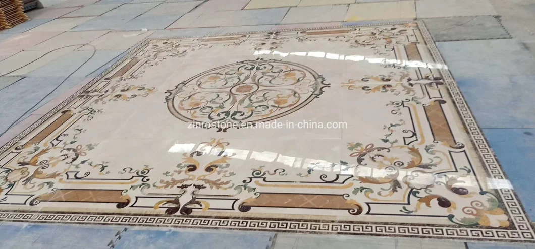 Natural Stone Waterjet Marble for Wall/Kitchen/Lobby/Slab/Tile/Mosaic Pattern/Border/Medallion Floor Tile