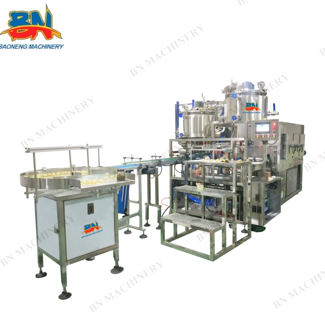 Automatic Lip Balm Gloss/Vaseline/Shoe Polish Liquid Filling Machine with Cooling Tunnel Line