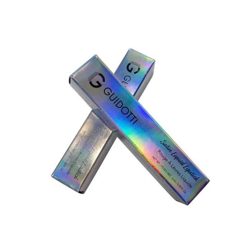 Foldable Laser Hologram Vial Box for Liquid Lipstick Packaging Box