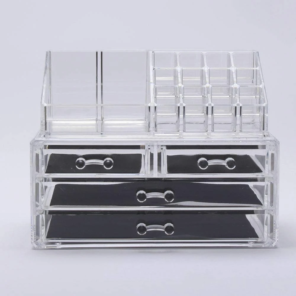 Jewellery Storage Box Acrylic Lipsticks Make up Organiser Holder Cosmetic Case