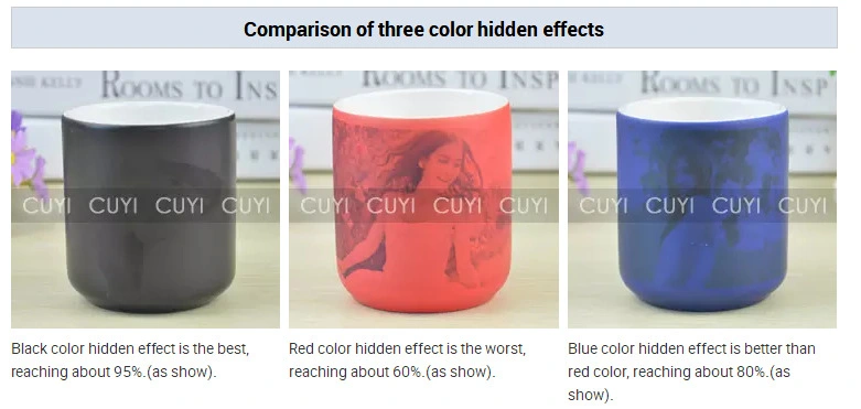 Heart Shape Matte Color Changing Ceramic Magic Mug for Sublimation Printing (Red color)