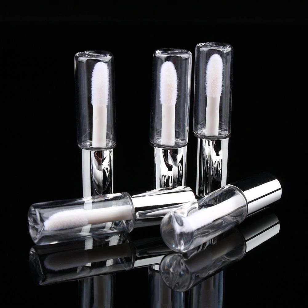 1.2ml Silver Mini Lip Gloss Tube Lip Balm Cute Bottle Empty Cosmetic Gloss Container Tube