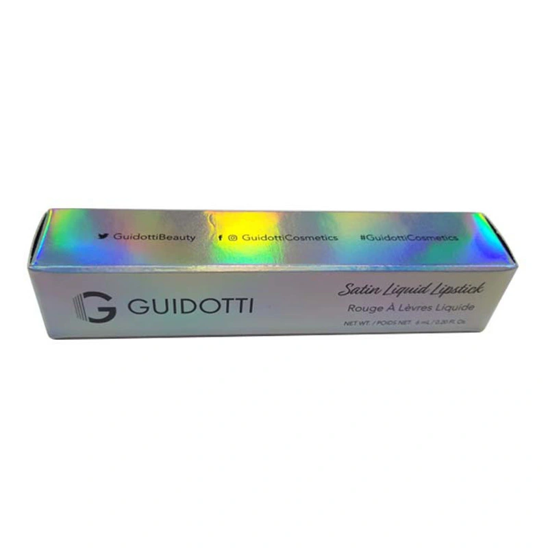 Foldable Laser Hologram Vial Box for Liquid Lipstick Packaging Box