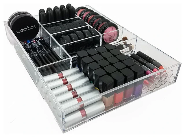 Custom Handmade Multifunction Clear Acrylic Makuep Organiser Lipstick Lip Gloss Holder